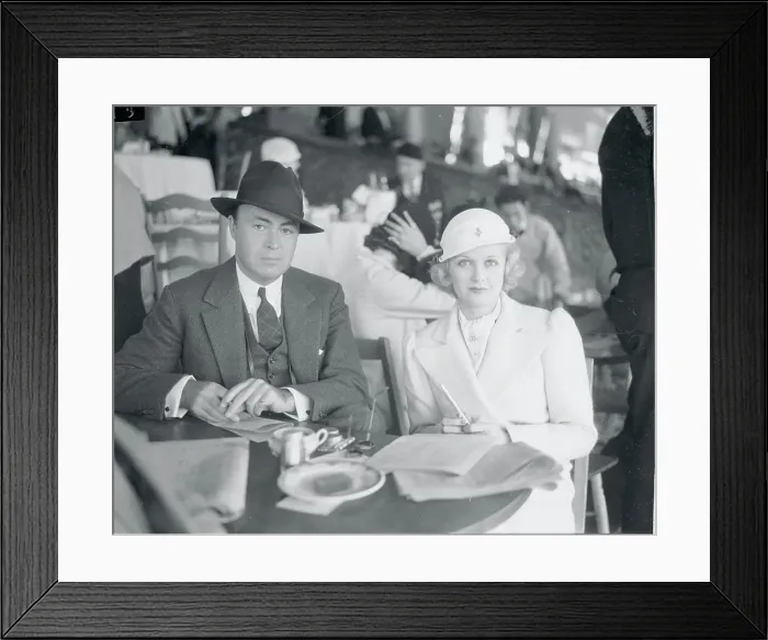 Framed Print : Actress Joan Bennett and Husband Gene Markey at Table Framed Print : Actress Joan Bennett and Husband Gene Markey at Table