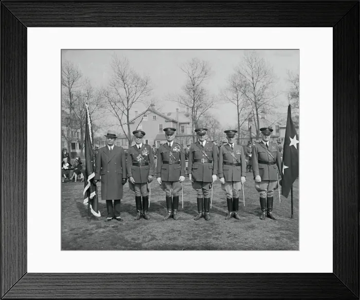 Framed Print : George Dern with Army Officials Framed Print : George Dern with Army Officials