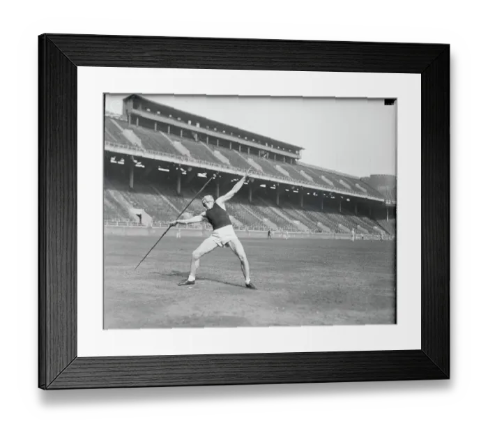 Framed Print : George Munger Throwing Javelin Framed Print : George Munger Throwing Javelin