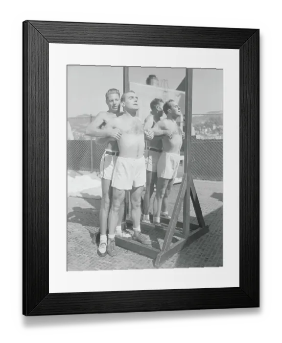 Framed Print : Pat O'Brien and Personal Trainer Framed Print : Pat O'Brien and Personal Trainer