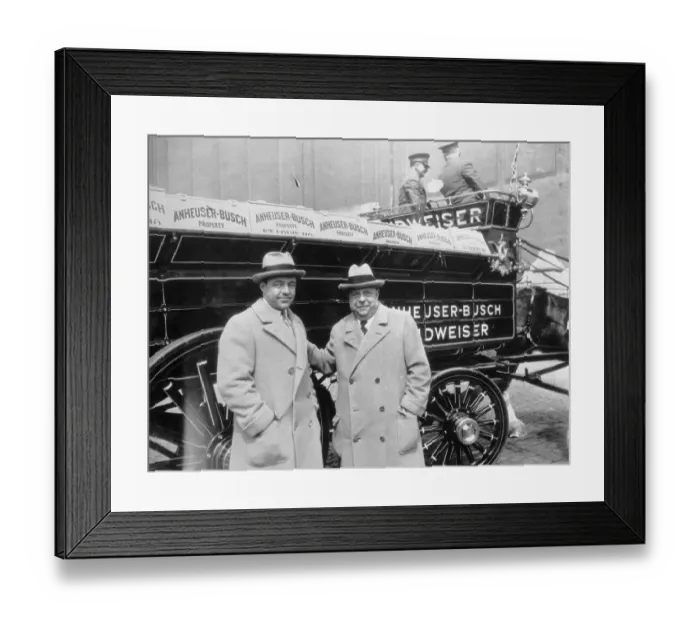 Framed Print : Busch Brothers Standing with Truckload of Beer Framed Print : Busch Brothers Standing with Truckload of Beer