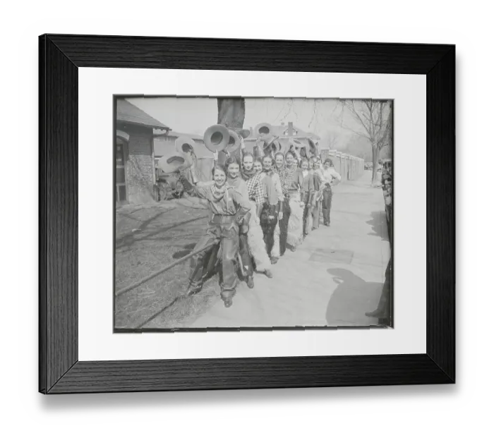 Framed Print : Society Girls Participating in Charity Circus Framed Print : Society Girls Participating in Charity Circus