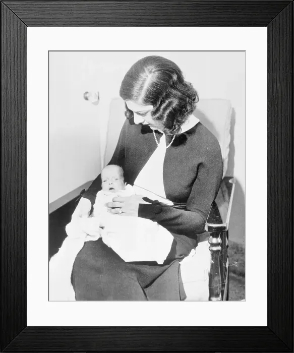 Framed Print : Libby Holman Reynolds Holding Infant Son