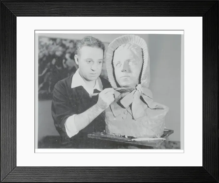 Framed Print : Harry Langdon Sculpting Framed Print : Harry Langdon Sculpting