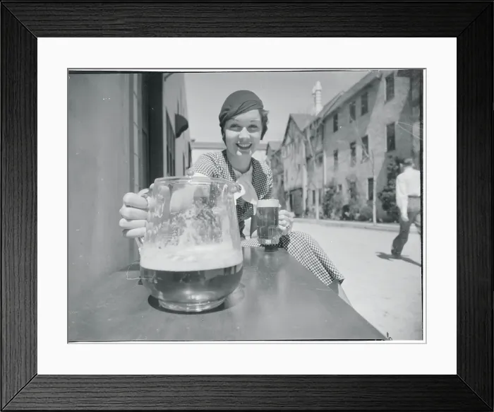 Framed Print : Gail Patrick Drinking Beer Framed Print : Gail Patrick Drinking Beer