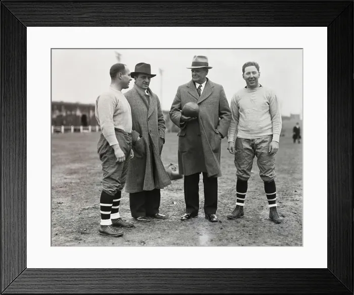 Framed Print : Glenn Pop Warner with Fellow Coaches Framed Print : Glenn Pop Warner with Fellow Coaches