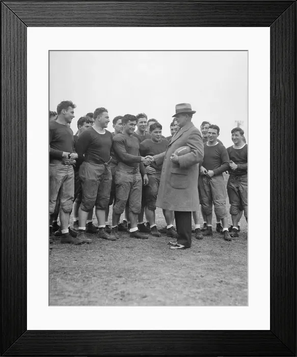 Framed Print : Pop Warner Meeting New Football Team Framed Print : Pop Warner Meeting New Football Team
