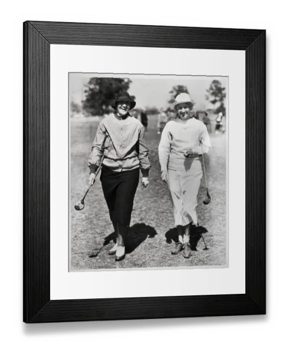 Framed Print : Women Walking on Golf Coarse Framed Print : Women Walking on Golf Coarse