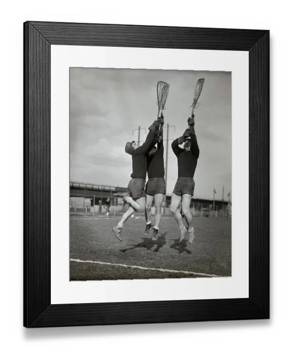 Framed Print : Lacrosse Team Members During Practice Framed Print : Lacrosse Team Members During Practice