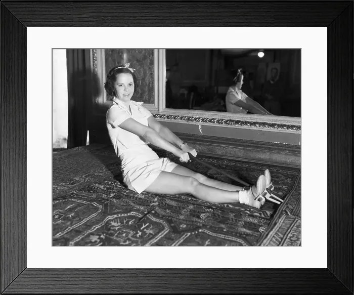 Framed Print : Woman Using Exercise Equipment Framed Print : Woman Using Exercise Equipment