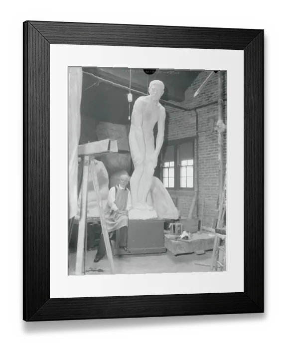 Framed Print : Lorado Taft and Sculpture Framed Print : Lorado Taft and Sculpture