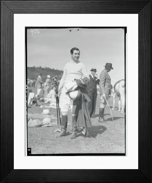 Framed Print : John Mack Brown Wearing Polo Attire
