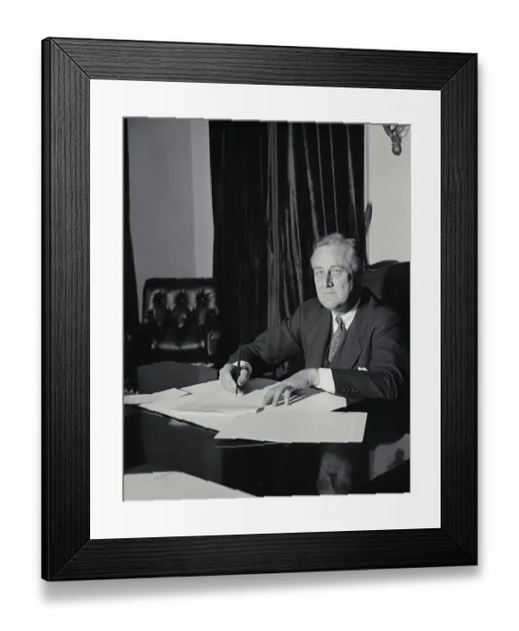 Framed Print : Franklin Roosevelt Signing Amendment Framed Print : Franklin Roosevelt Signing Amendment