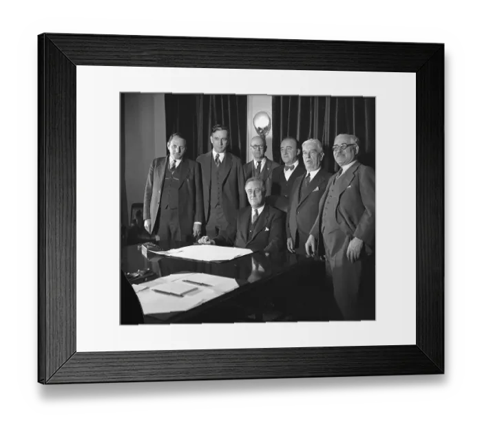 Framed Print : Congressmen Meeting with President Roosevelt Framed Print : Congressmen Meeting with President Roosevelt