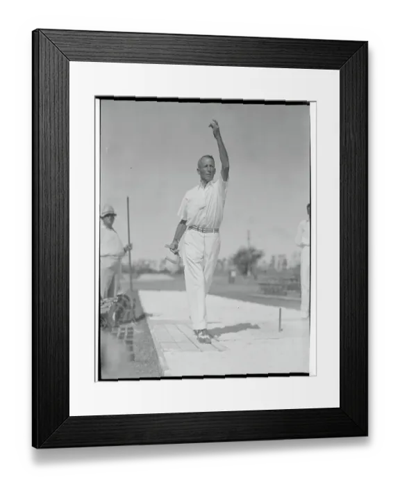 Framed Print : Alphonse Beillergnon Pitching at Country Club Framed Print : Alphonse Beillergnon Pitching at Country Club