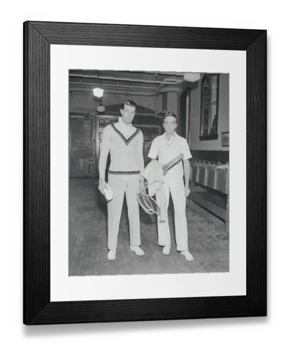 Framed Print : Clifford Sutter Posing with Frank X. Shields