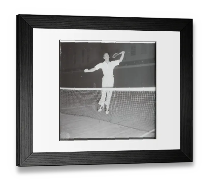 Framed Print : George Lott Playing Tennis Framed Print : George Lott Playing Tennis