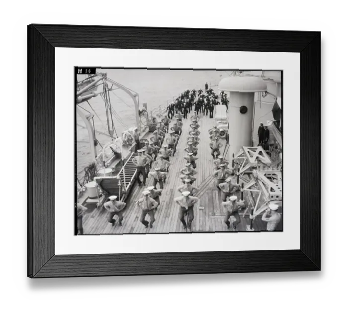 Framed Print : Marines And Sailors Taking Daily Dozen Framed Print : Marines And Sailors Taking Daily Dozen
