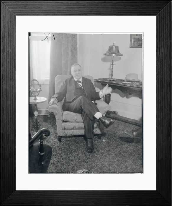 Framed Print : Joseph Daniels in Easy Chair Framed Print : Joseph Daniels in Easy Chair