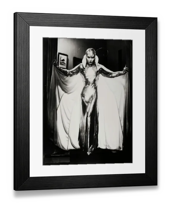 Framed Print : Katharine Hepburn in Metallic Moth Costume Framed Print : Katharine Hepburn in Metallic Moth Costume