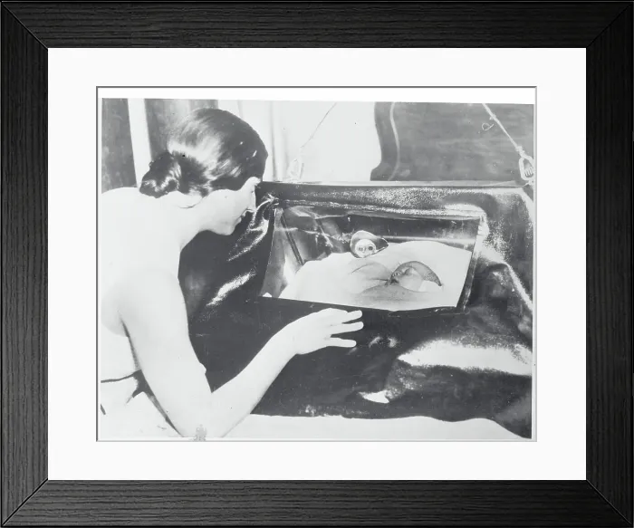 Framed Print : Mother Observing Child in Oxygen Tent