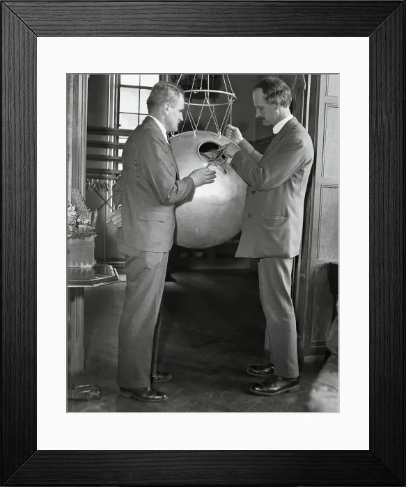 Framed Print : Scientists Studying Balloon Gondola Model Framed Print : Scientists Studying Balloon Gondola Model