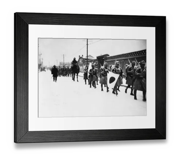 Framed Print : Imperial Japanese Infantry Marching Framed Print : Imperial Japanese Infantry Marching