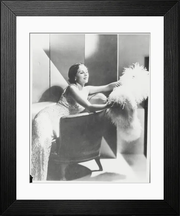Framed Print : Portrait of English Actress Benita Hume Posing on Chair Framed Print : Portrait of English Actress Benita Hume Posing on Chair