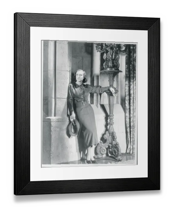 Framed Print : Joan Crawford Posing in Sports Dress Framed Print : Joan Crawford Posing in Sports Dress