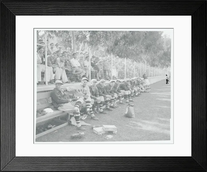 Framed Print : Giants on Sidelines During Game Framed Print : Giants on Sidelines During Game