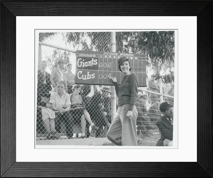 Framed Print : Scoreboard Keeper for Chicago Cubs at Work Framed Print : Scoreboard Keeper for Chicago Cubs at Work