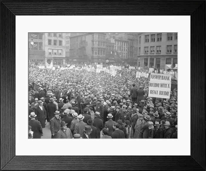 Framed Print : People Protesting Franklin Roosevelt Framed Print : People Protesting Franklin Roosevelt