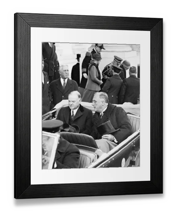 Framed Print : President Herbert Hoover and President-Elect Franklin Delano Roosevelt Framed Print : President Herbert Hoover and President-Elect Franklin Delano Roosevelt