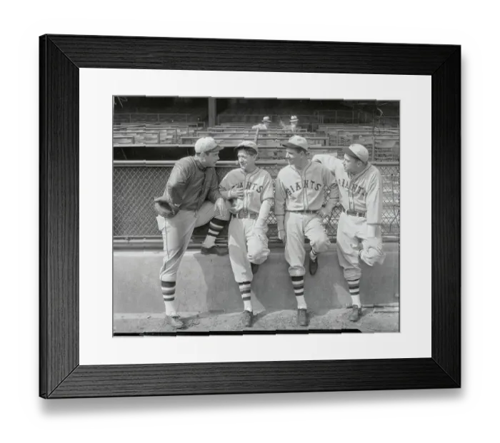 Framed Print : New York Giants Infielders Conversing Framed Print : New York Giants Infielders Conversing