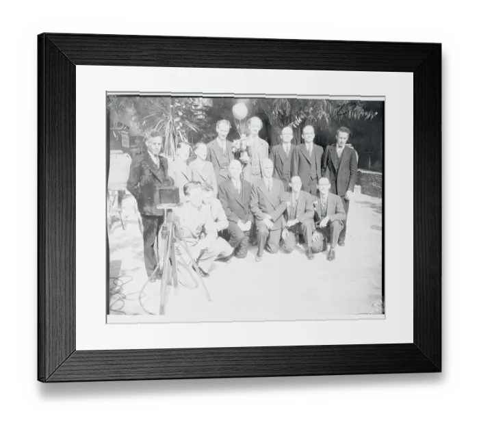 Framed Print : Twins Club Members Posing Together