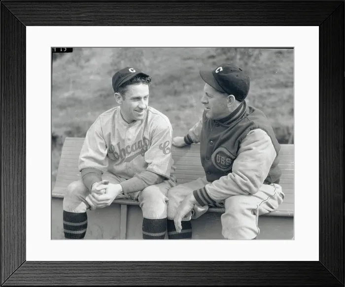 Framed Print : Kiki Cuyler and Charlie Grimm Conversing Framed Print : Kiki Cuyler and Charlie Grimm Conversing