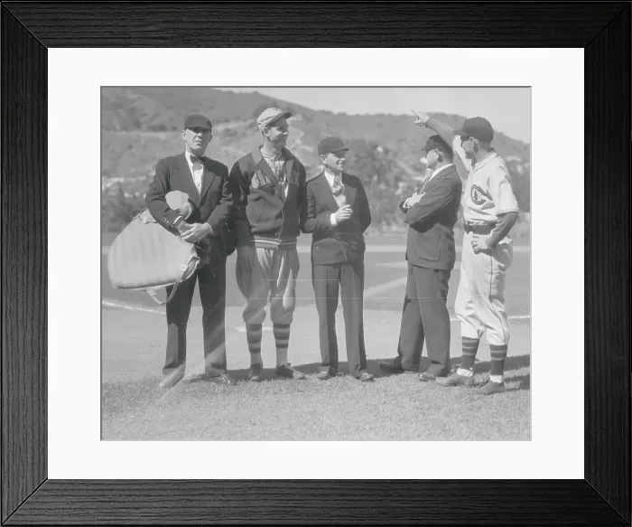 Framed Print : Pre-Baseball Game Discussion Framed Print : Pre-Baseball Game Discussion