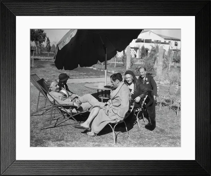 Framed Print : Albert Einstein Chatting with Ernst Lubitsch and Others Framed Print : Albert Einstein Chatting with Ernst Lubitsch and Others