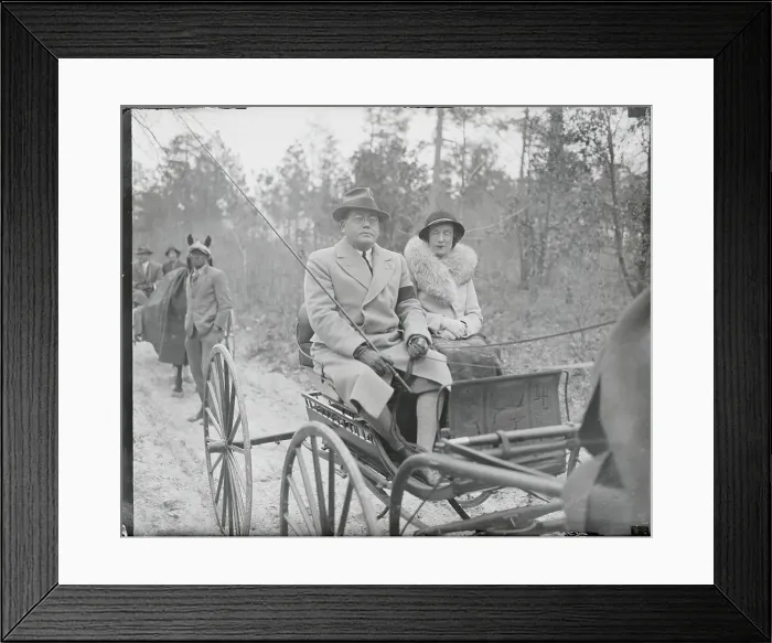 Framed Print : Society Couple Attending Drag Hunt Framed Print : Society Couple Attending Drag Hunt