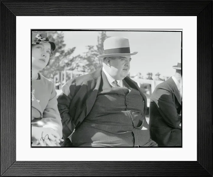 Framed Print : J.L. Comiskey Observing Baseball Practice
