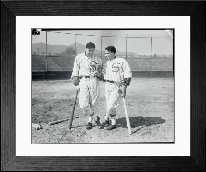 Framed Print : George Haas and Jimmy Dykes Conversing Framed Print : George Haas and Jimmy Dykes Conversing