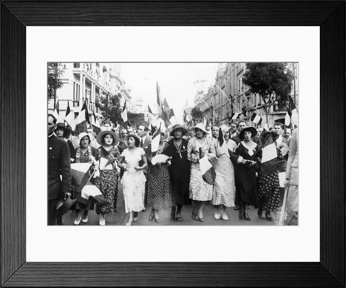 Framed Print : Peruvian Women March in Protest Parade Framed Print : Peruvian Women March in Protest Parade