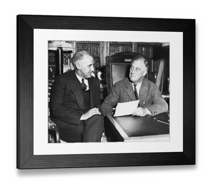 Framed Print : FDR and Raymond Moley Framed Print : FDR and Raymond Moley