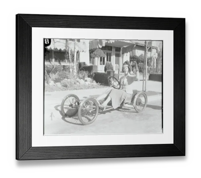Framed Print : Actress Betty Blythe Riding Motored Vehicle Around Hollywood Lot Framed Print : Actress Betty Blythe Riding Motored Vehicle Around Hollywood Lot
