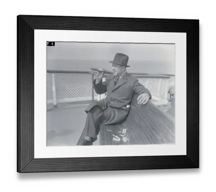 Framed Print : Charlie Grimm Smoking Cigar Framed Print : Charlie Grimm Smoking Cigar
