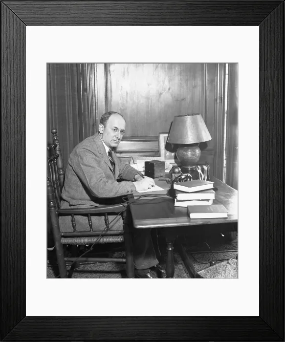 Framed Print : Henry Morgenthau Jr. at Desk at His Home Framed Print : Henry Morgenthau Jr. at Desk at His Home