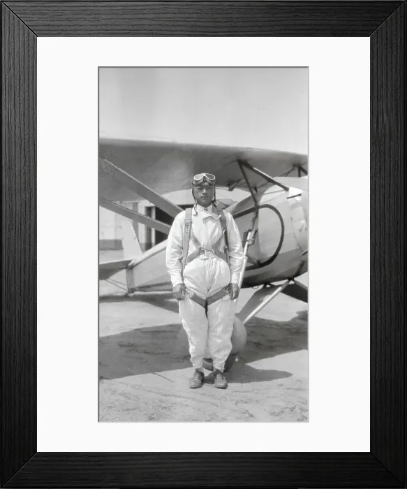 Framed Print : Young Asian Pilot Henry Ohye by Airplane Framed Print : Young Asian Pilot Henry Ohye by Airplane