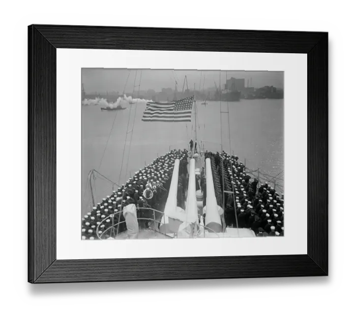 Framed Print : Navy Crew Raising Flag Framed Print : Navy Crew Raising Flag
