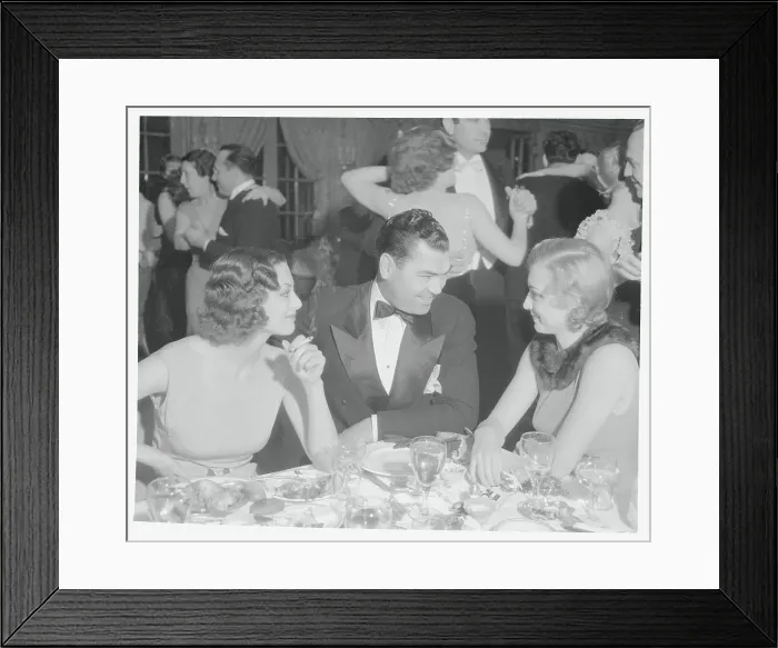 Framed Print : Jack Dempsey Chatting with Gail Sisters Framed Print : Jack Dempsey Chatting with Gail Sisters
