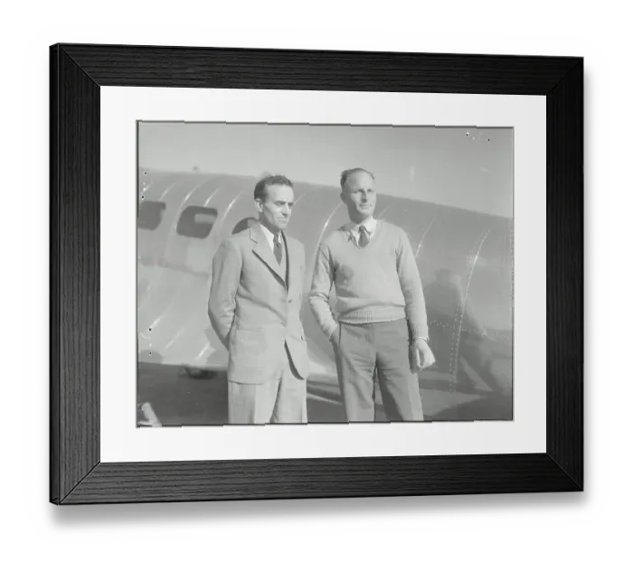 Framed Print : Airplane Designer and Engineer with Carrier Framed Print : Airplane Designer and Engineer with Carrier